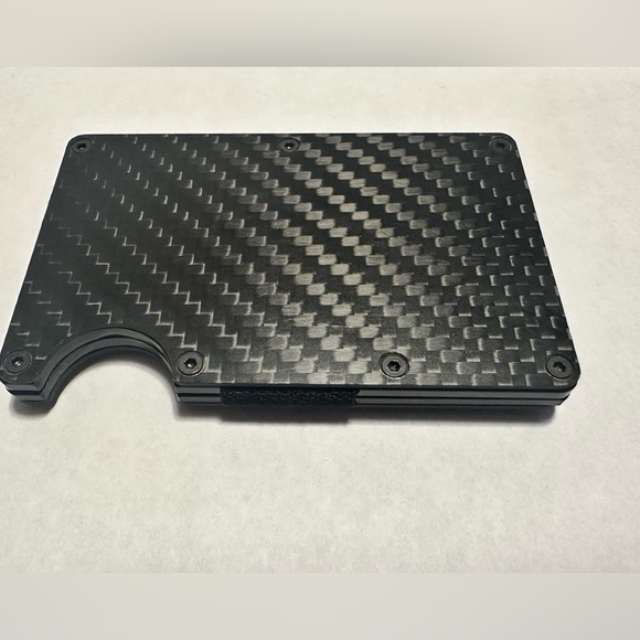 None Other - Carbon Fiber Card Holder with Cash Elastic